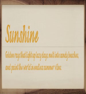 Sunshine Definition Yellow